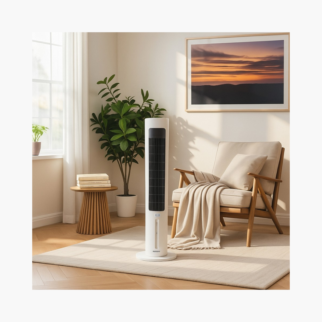 Homend Fanomen 9011h Uzaktan Kumandalı Kule Tipi Vantilatör 60w Kanatsız Su Buharı Özelliği