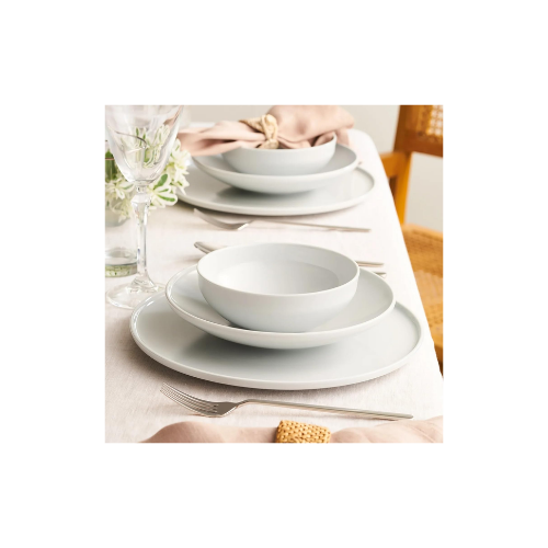 İstanbul PorselenSara 18 Parça 6 kişilik Yemek Takımı Gri