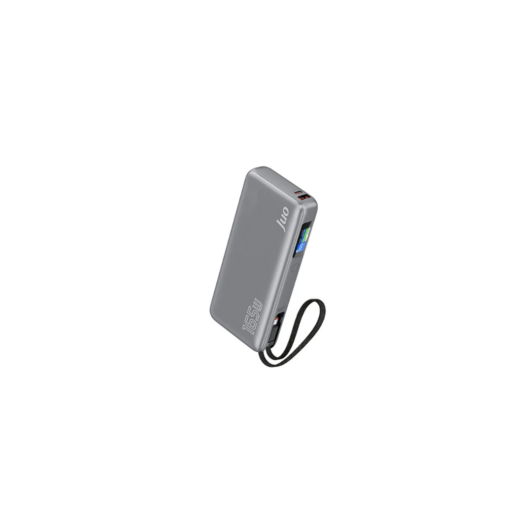 Juo 20000mAh 165W LED Ekranlı Type-C Kablolu Powerbank USB Macbook Notebook Telefon Taşınabilir PD