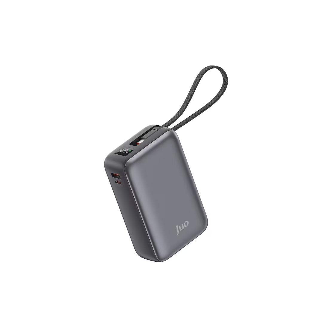 Juo 30000mAh 65W LED Ekranlı USB Dahili Kablolu Powerbank Taşınabilir PD