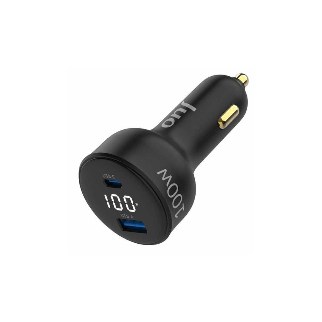 Juo 65W Led Ekranlı Type-C + USB-A Araç Şarj Aleti iPhone & Android & Notebook Araç içi Şarj Cihazı