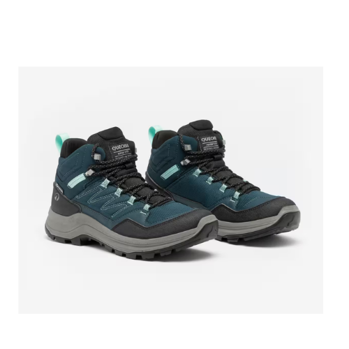 QUECHUA Kadın Outdoor Su Geçirmez Bot - Yeşil/Gri - MH100 thumbnail