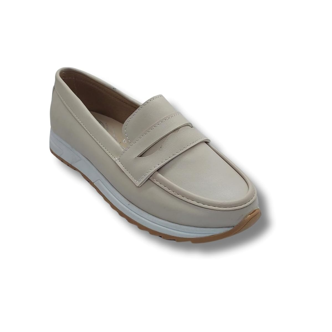 Kadın Topuklu Bağcıksız Loafer Babet Ayakkabı