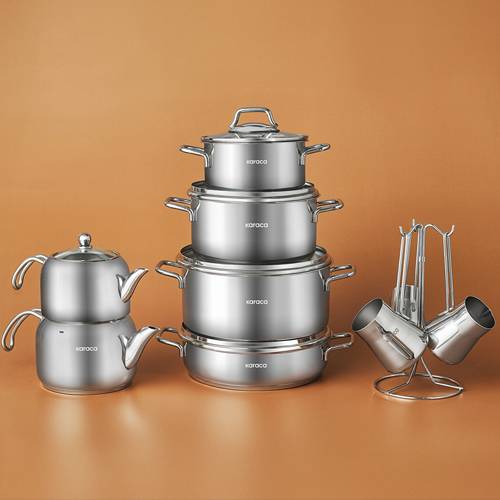 Karaca Belgrad İndüksiyon Tabanlı 15 Parça Çelik Çeyiz Seti