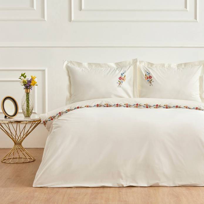Karaca Home Blanca %100 Pamuk Nakışlı Nevresim Takımı