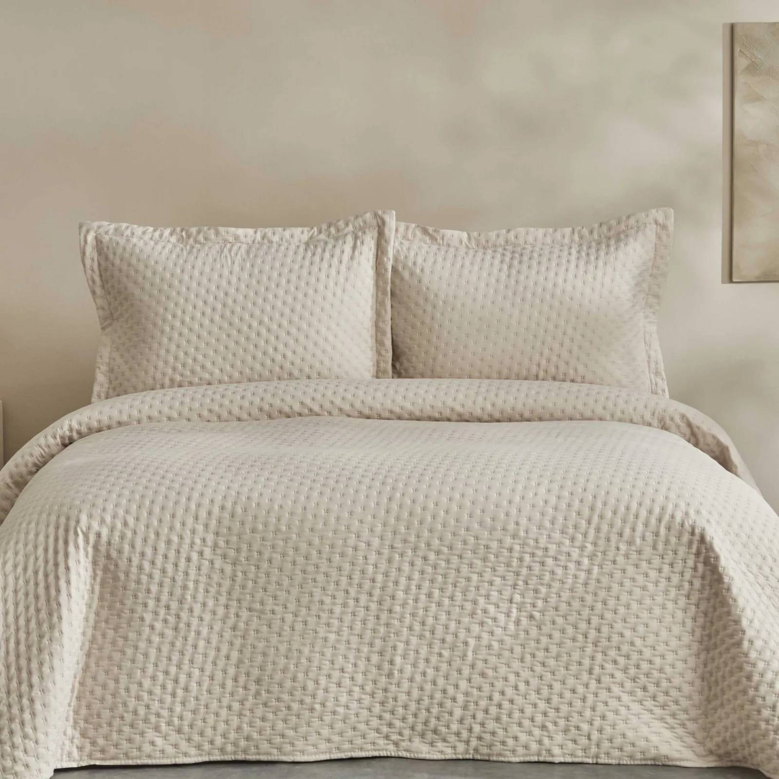 Karaca Home Breeze Soft Tek Kişilik Yatak Örtüsü Takımı Ekru thumbnail