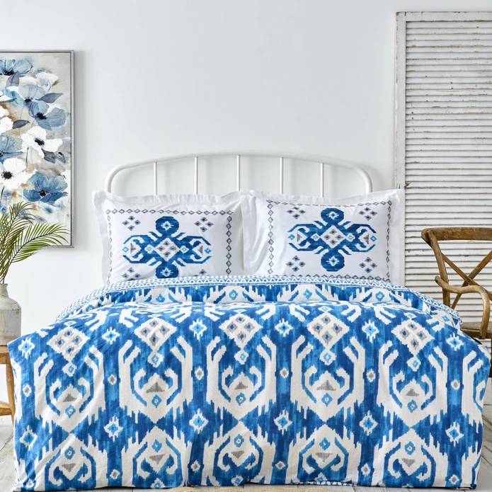 Karaca Home Neos %100 Pamuk Çift Kişilik Nevresim Takımı - Mavi