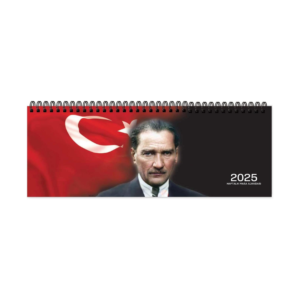 Keskin Color 2025-AJ-65 12 * 33,5 Spr.Haftalık Masa Ajandası-Atatürk thumbnail