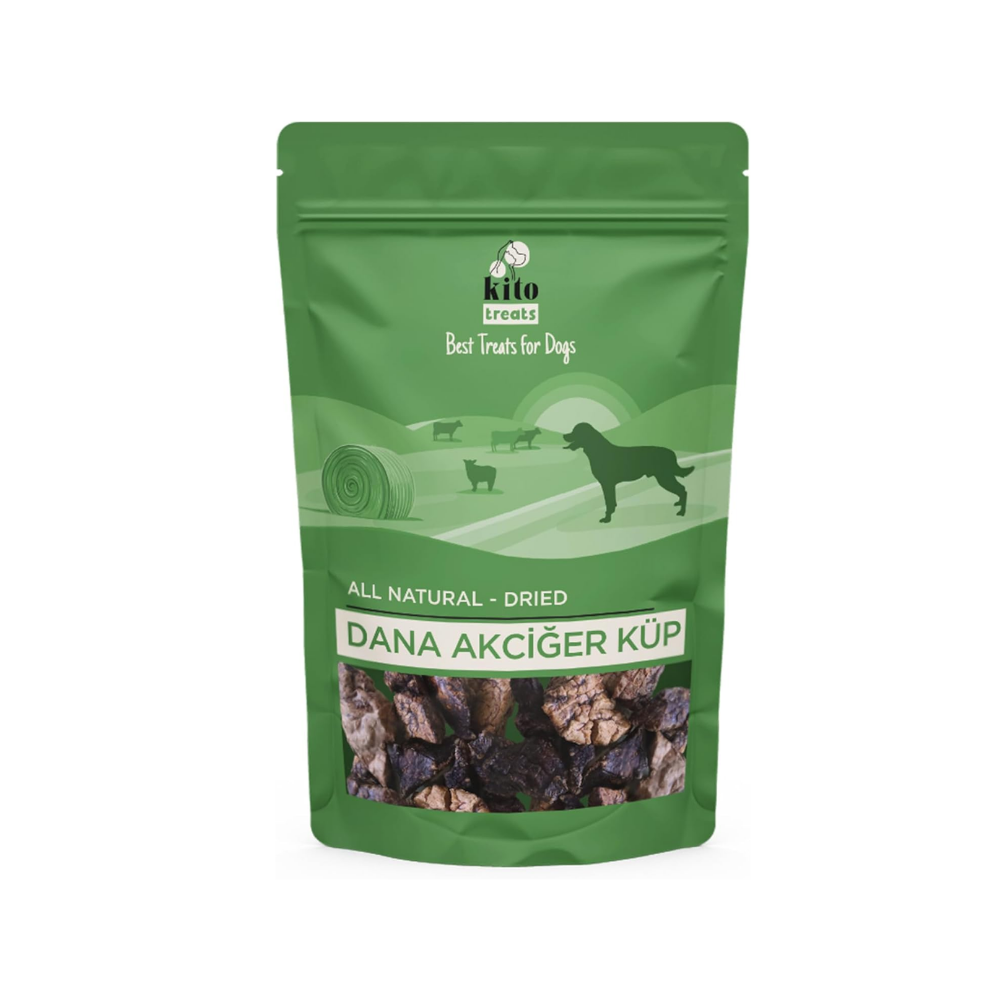 Kito Dana Akciğer Küp Atıştırmalık Köpek Ödül Maması%100 Doğal, Glutensiz, Organik 100 gr