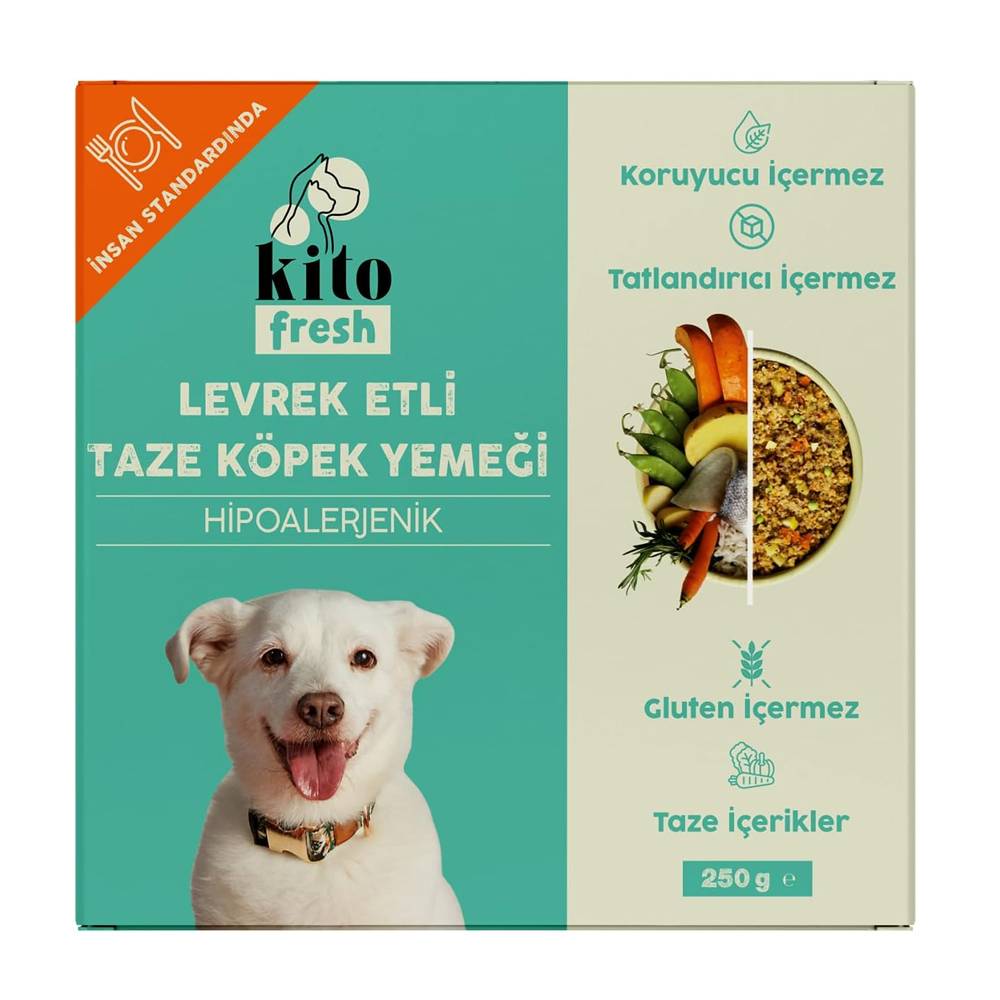 Kito Fresh Levrek Etli Taze Köpek Yemeği 250gr