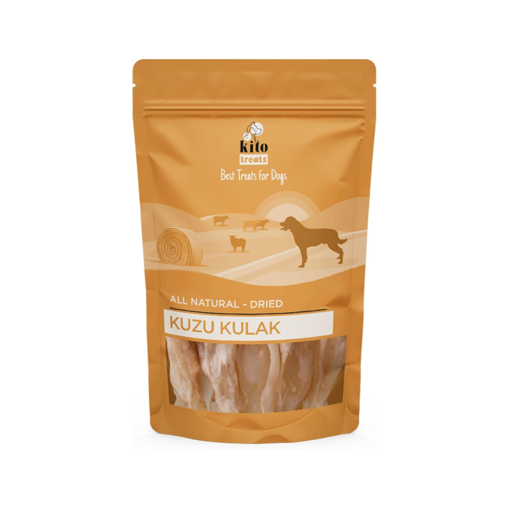 Kito Kurutulmuş Kuzu Kulak Çiğnemelik Köpek Ödül Maması %100 Doğal, Glutensiz, Organik 100 gr