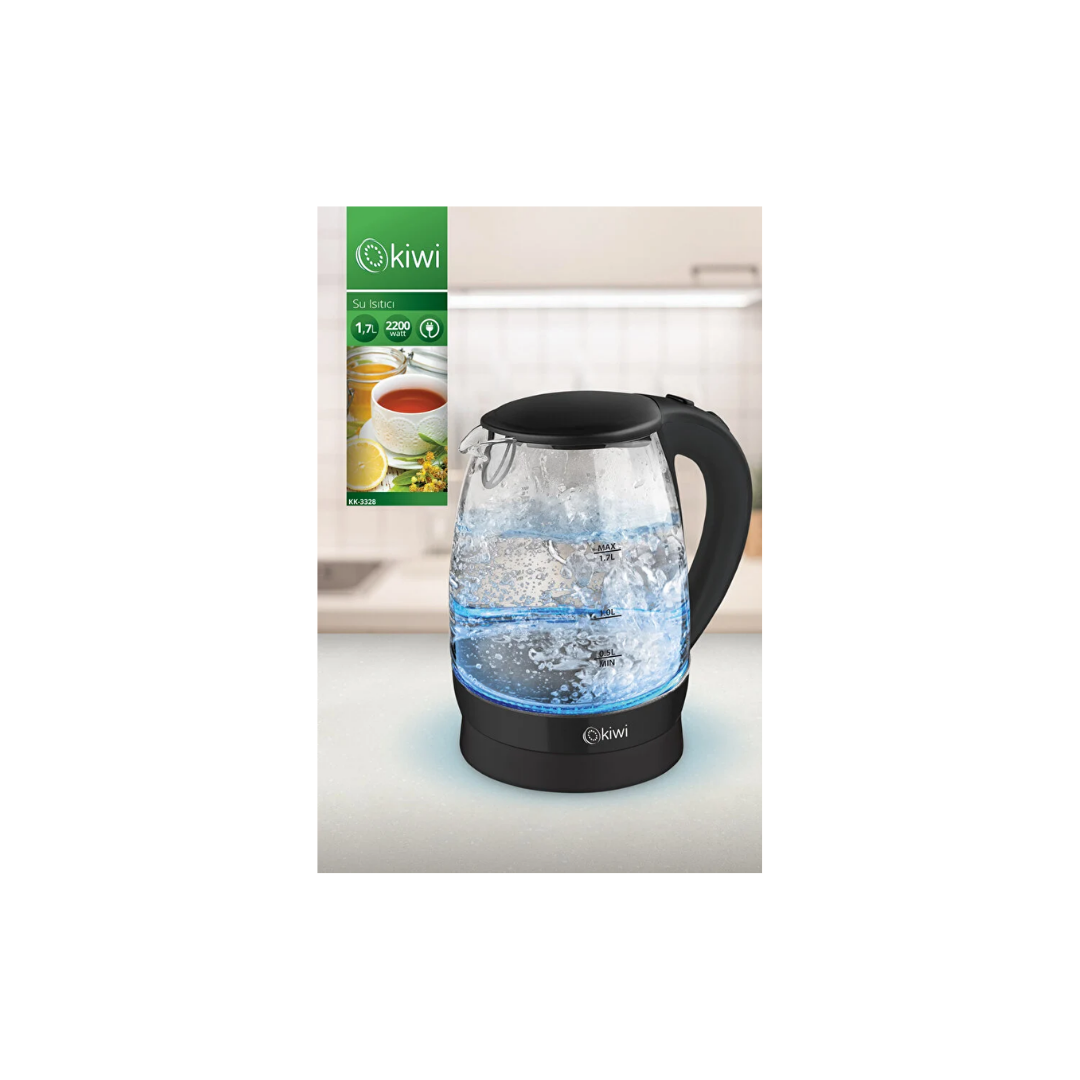 Kiwi Kk3328 Cam Su Isıtıcı Kettle Siyah thumbnail