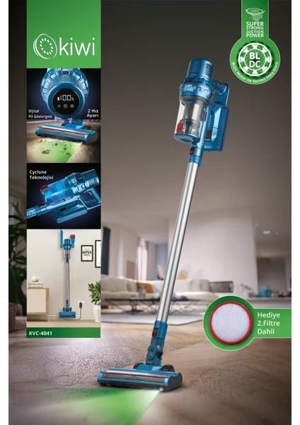 Kiwi KVC-4040 Kablosuz Dik Süpürge