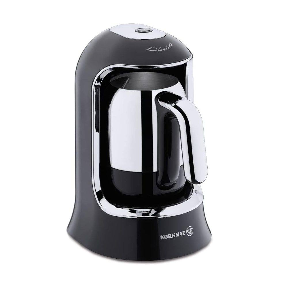 Korkmaz Kahvekolik Siyah/Krom Otomatik Kahve Makinesi