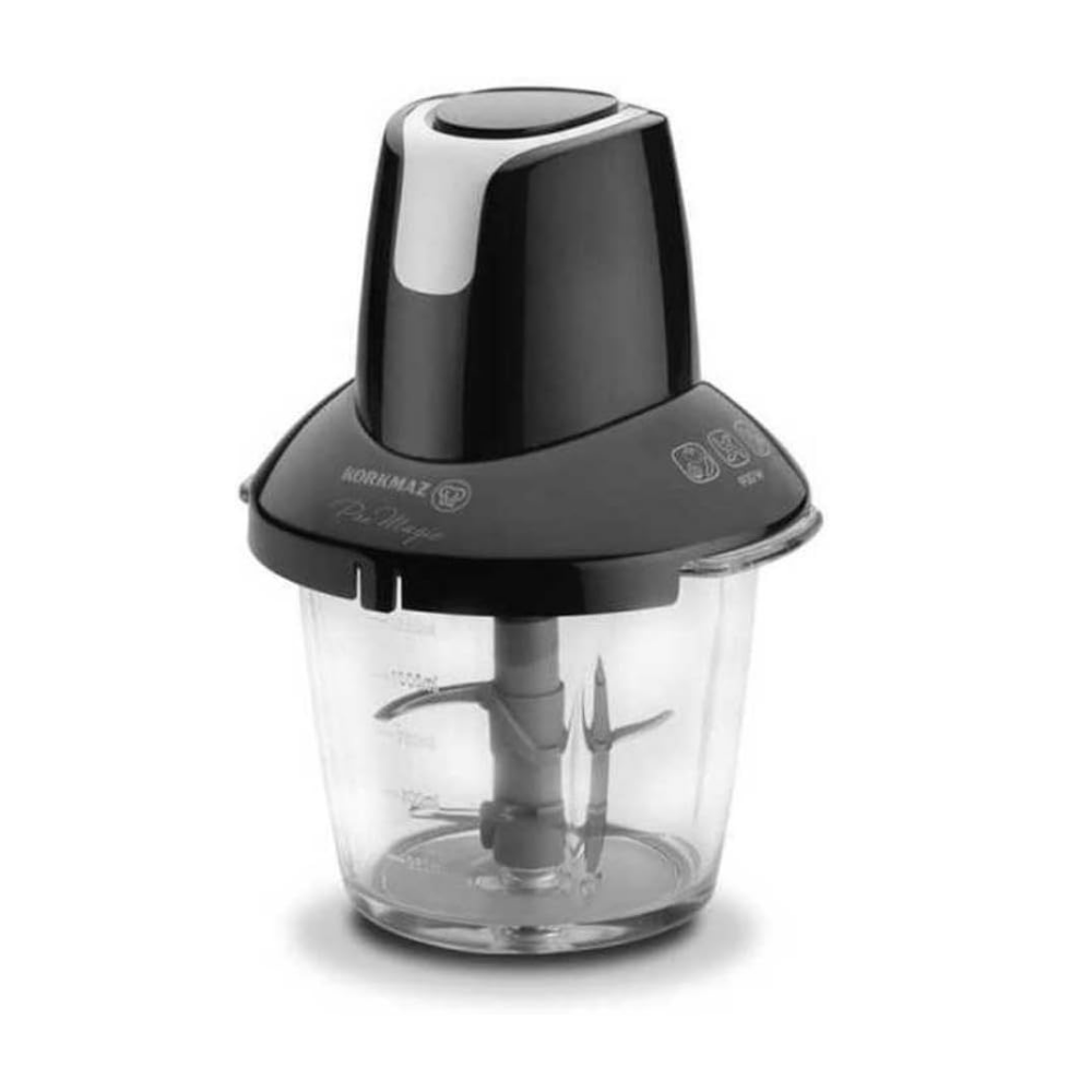 Korkmaz Pro Magic 4 Bıçaklı Siyah Krom Cam Doğrayıcı thumbnail