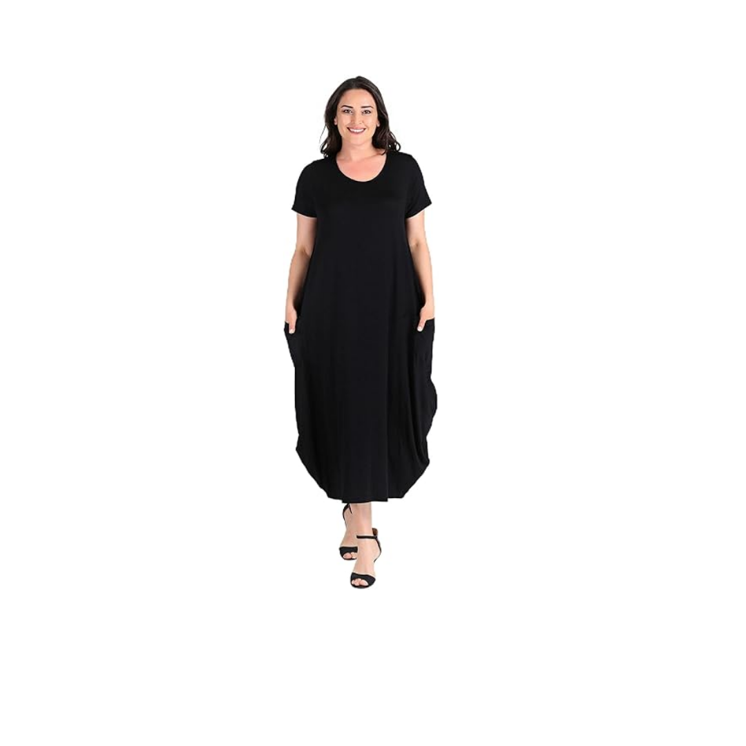 Kurun's Collection Jumbo Kısa Kol Elbise-1
