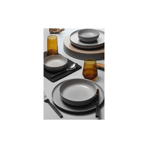 Kütahya Porselen Moderna 18 Parça 6 Kişilik Yemek Takımı Gri