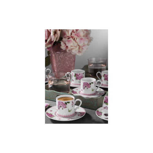 Kütahya Porselen Rüya 12 Parça 6 Kişilik Kahve Fincan Takımı 9746