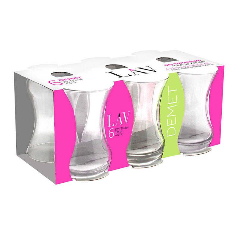 Lav Demet İnce Belli Çay Bardağı 135 cc 6'lı Paket