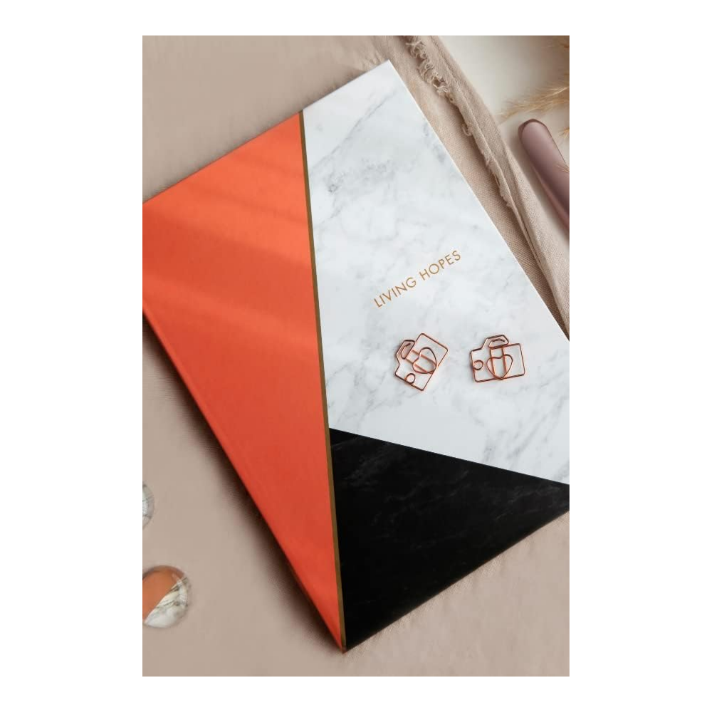 Le Color Mermer Defter Çizgili Mercan 17x24cm