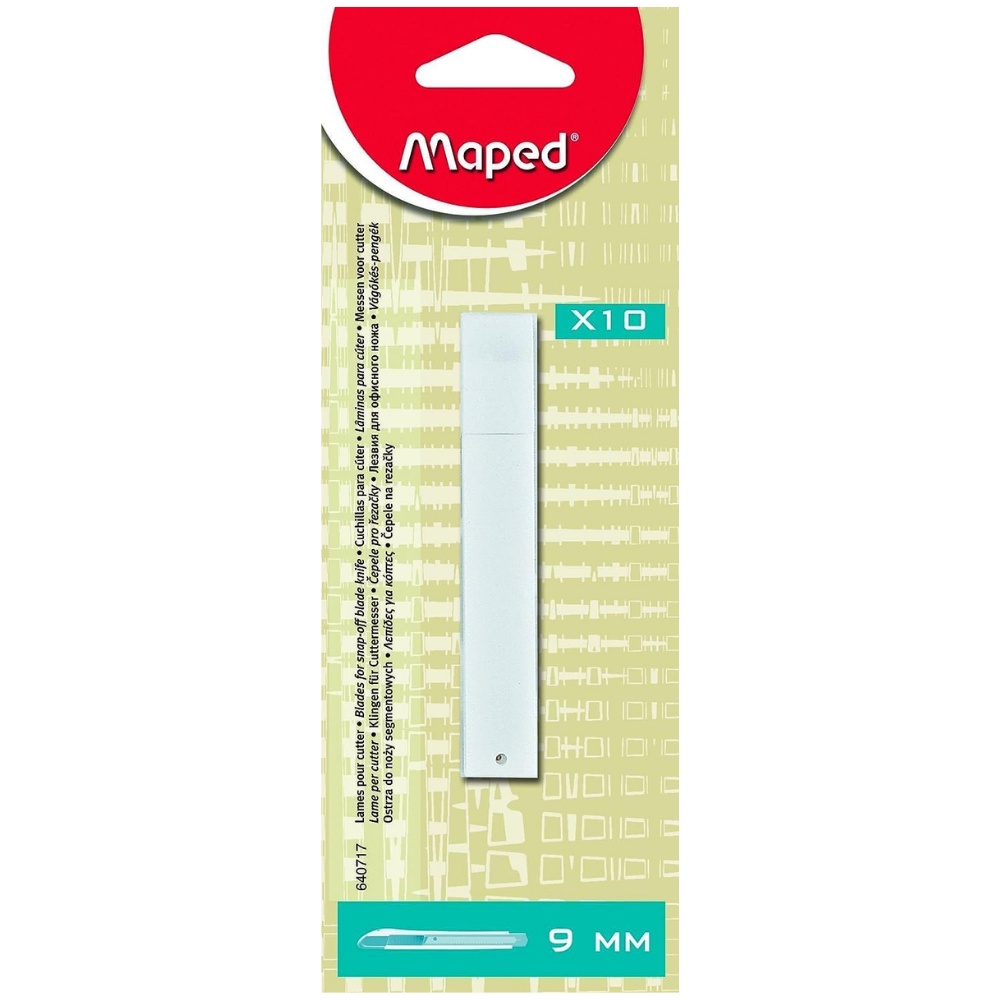 Maped Ofis Ve Kırtasiye 640717 Yedek Bıçak Gümüş, 9 mm