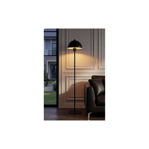 Marrien Luna Tek Ayaklı Siyah Metal Lambader Oturma Odası & Yatak Odası & Salon Lambader thumbnail