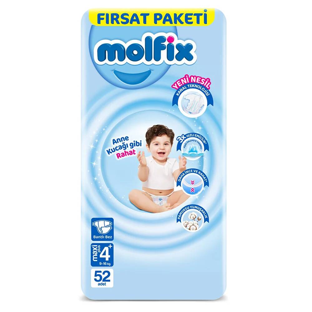 Molfix Fırsat Paketi Maxi Plus 4+ Beden 52 Adet