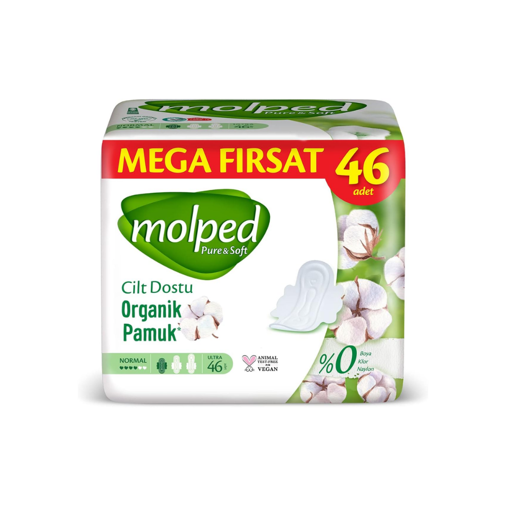 Molped Pure&Soft Ultra Hijyenik Ped Normal Mega Fırsat 46 Adet, Kanatlı thumbnail