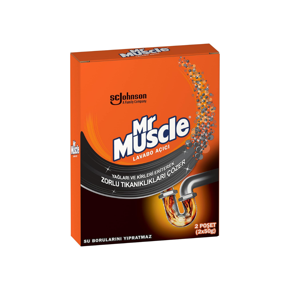 Mr Muscle Yağları ve Kirleri Eriten Lavabo Açıcı Granül (2 x 50 g)