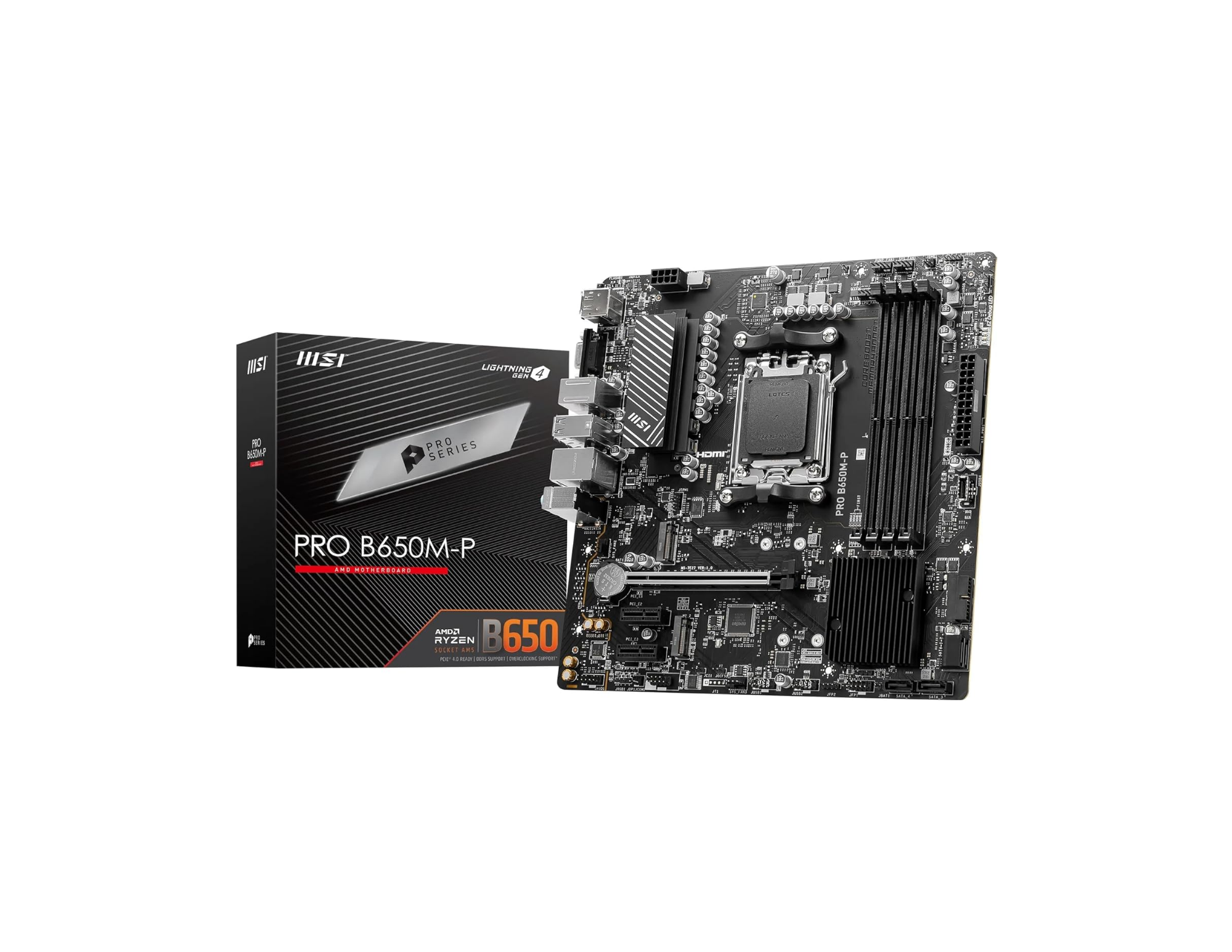 MSI MB PRO B650M-P AM5 DDR5 6000MHZ(OC) HDMI DP VGA 2X M.2 USB3.2 2.5G LAN MATX Anakart