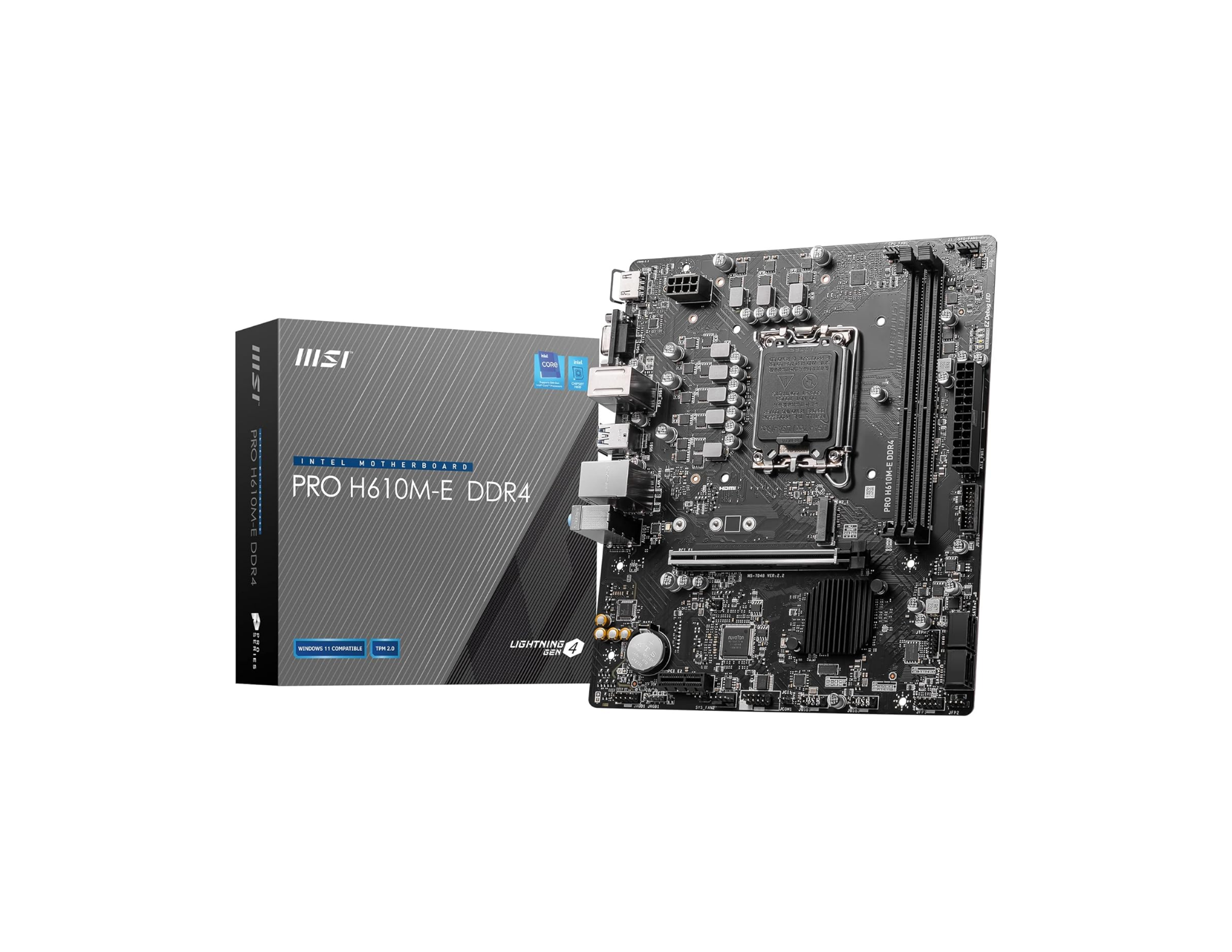 MSI MB PRO H610M-E DDR4 SOKET 1700 DDR4 3200(OC) HDMI VGA M.2 USB3.2 1x 1G LAN mATX Anakart