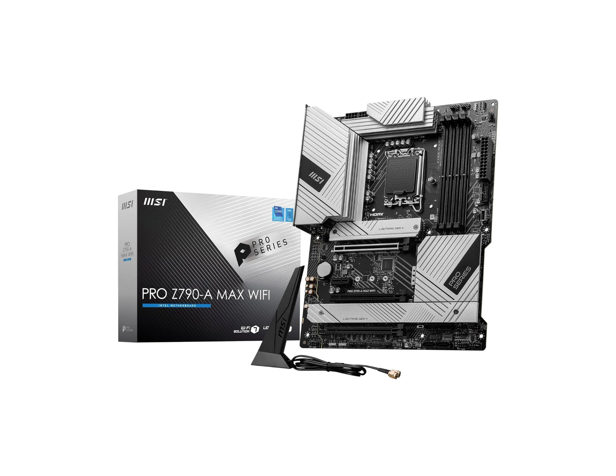 MSI PRO Z790-A MAX WIFI SOKET 1700 DDR5 7800MHZ(OC) PCI-E Gen5 M.2 USB3.2 DP HDMI 1x2.5G LAN WI-FI 7 ATX Anakart