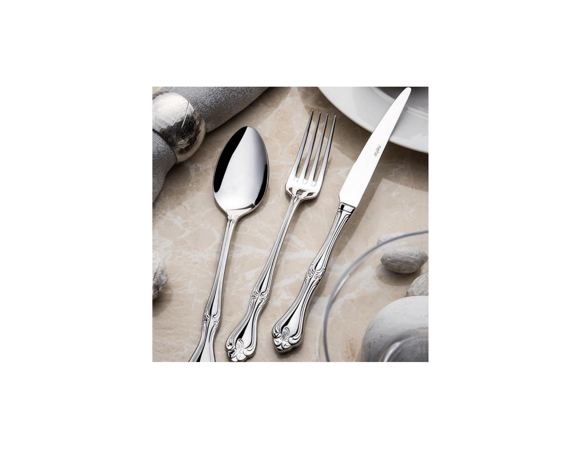 Nehir Lalezar Sade 12 Kişilik 72 Parça Kutulu Çatal Kaşık Bıçak Takımı