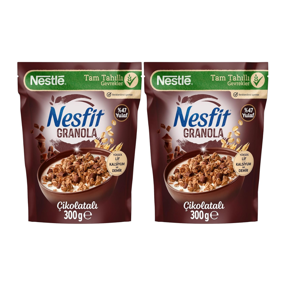 Nestle Nesfit Çikolatalı Granola 300g 2li paket