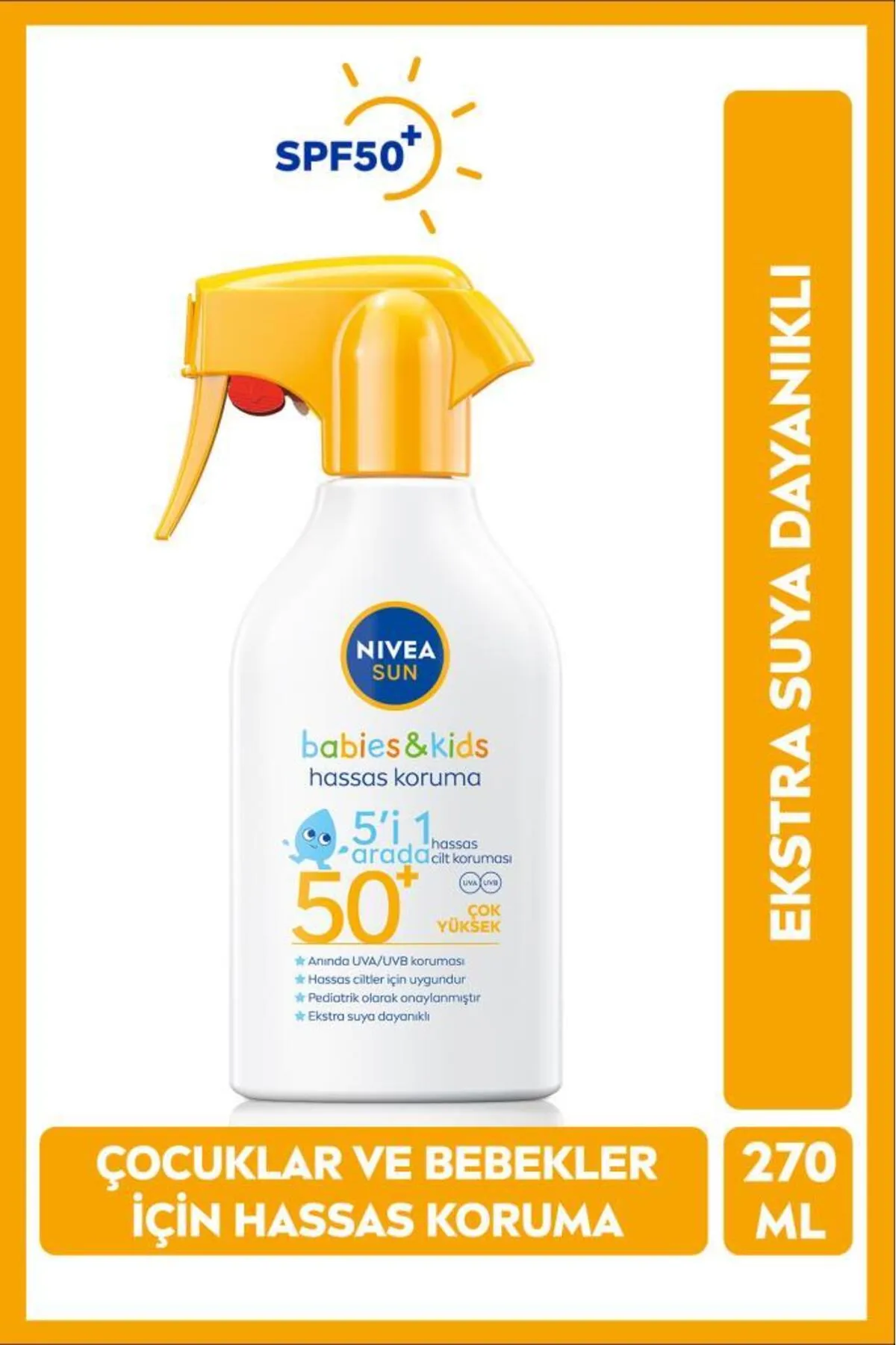 NIVEA Sun Bebek Ve Çocuklar İçin Güneş Spreyi 50Spf 270ml