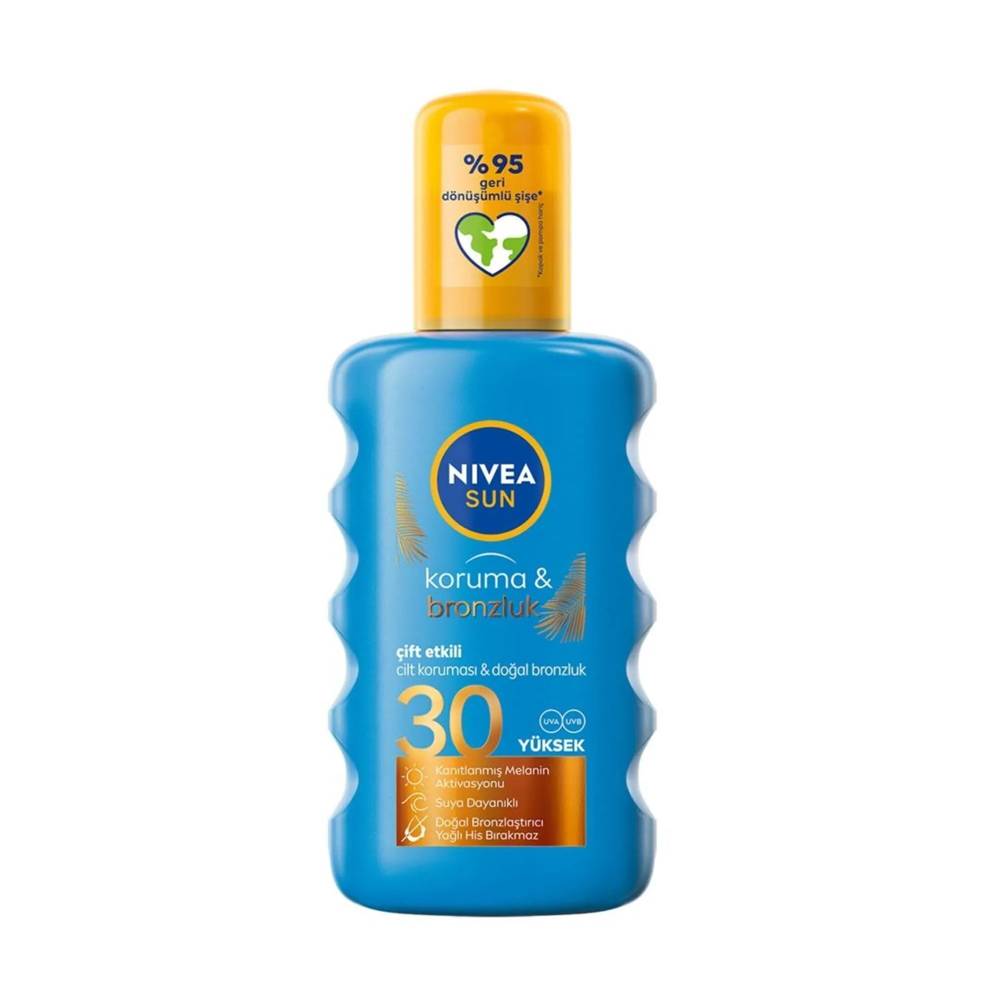 Nivea Sun SPF30 Koruma & Bronzluk Güneş Yağı 200 ml Sprey