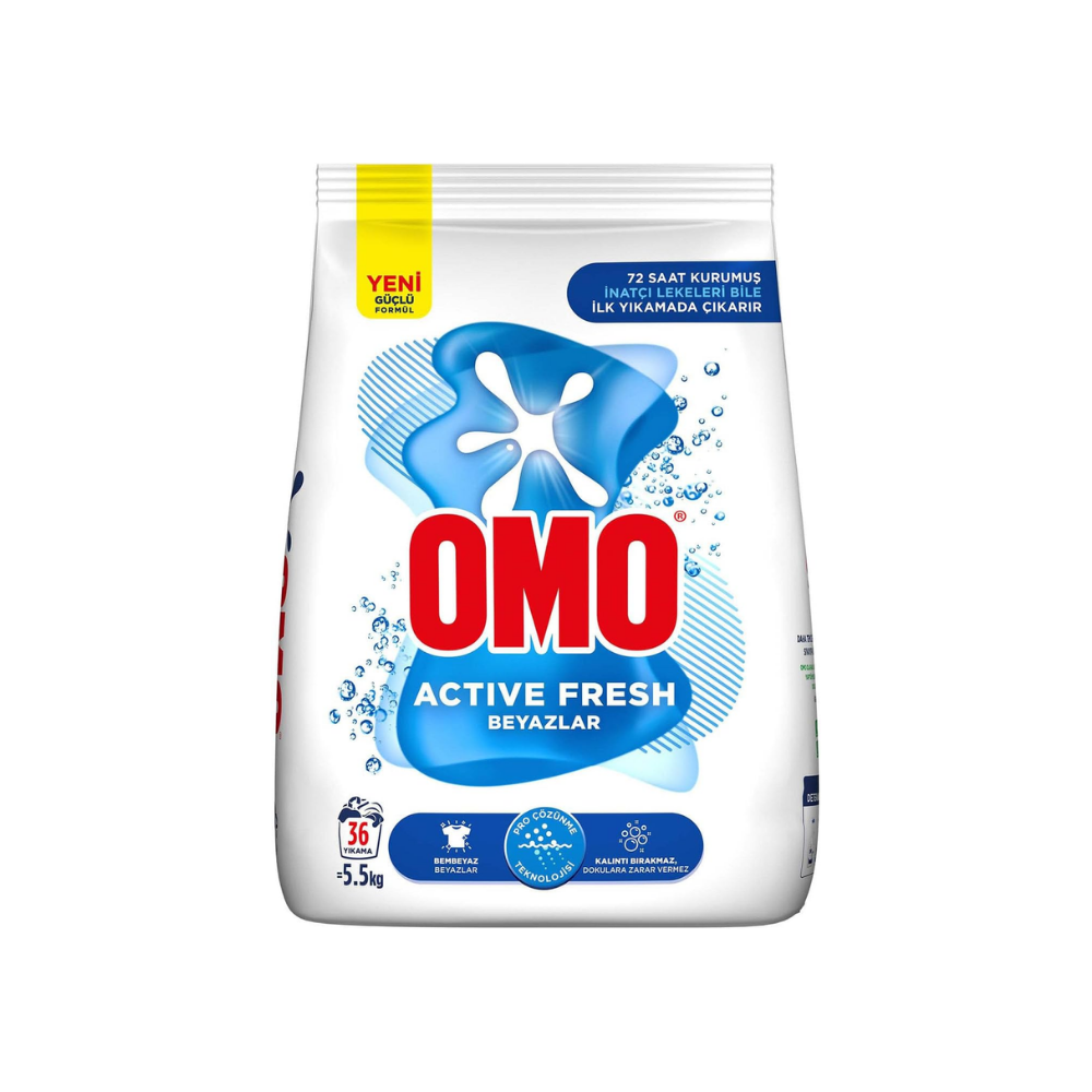 OMO Active Fresh Beyazlar Toz Deterjanı 5.5 kg
