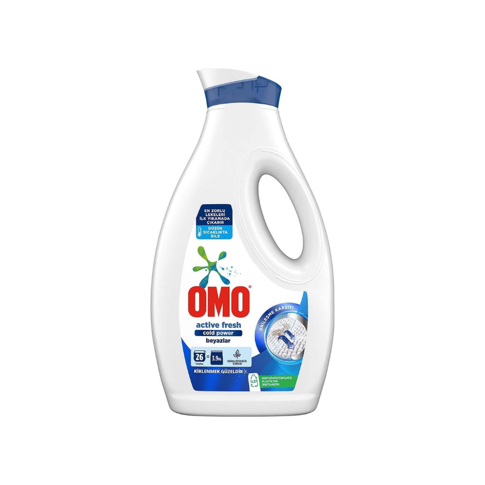 Omo Active Fresh Cold Power Beyazlar İçin Sıvı Çamaşır Deterjanı 1690 ml