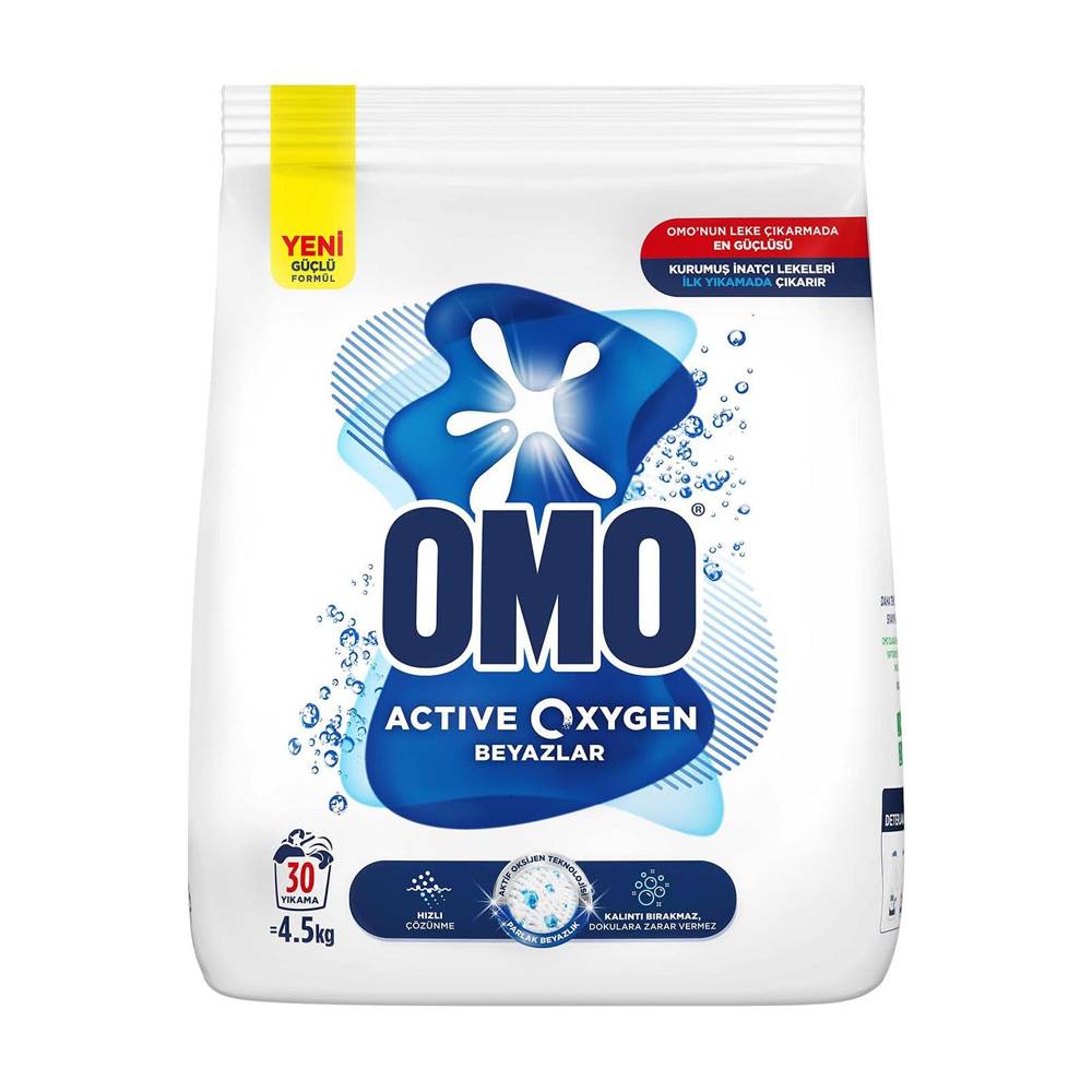 Omo Active Oxygen Toz Çamaşır Deterjanı Beyazlar için, 4.5 Kg thumbnail