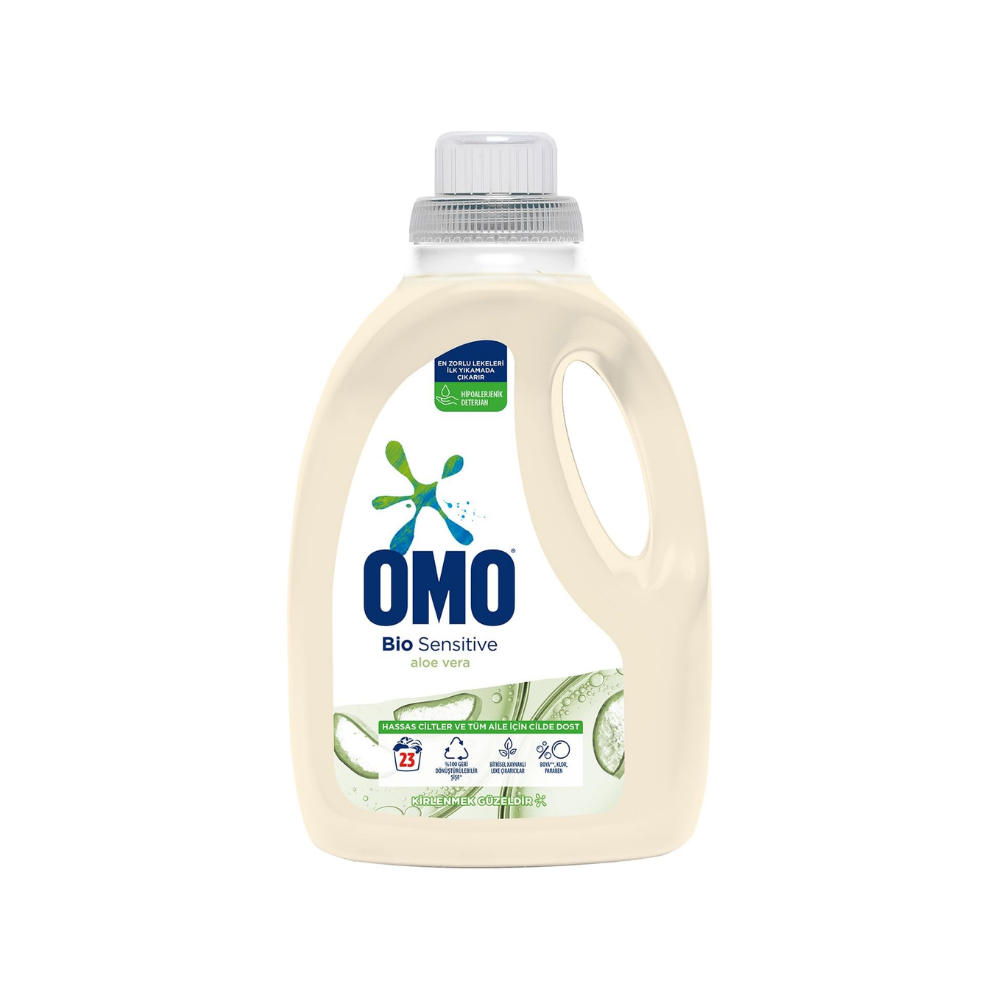 Omo Bio Sensitive Sıvı Deterjan Aloe Vera Özlü Hipoalerjenik 1500 ml