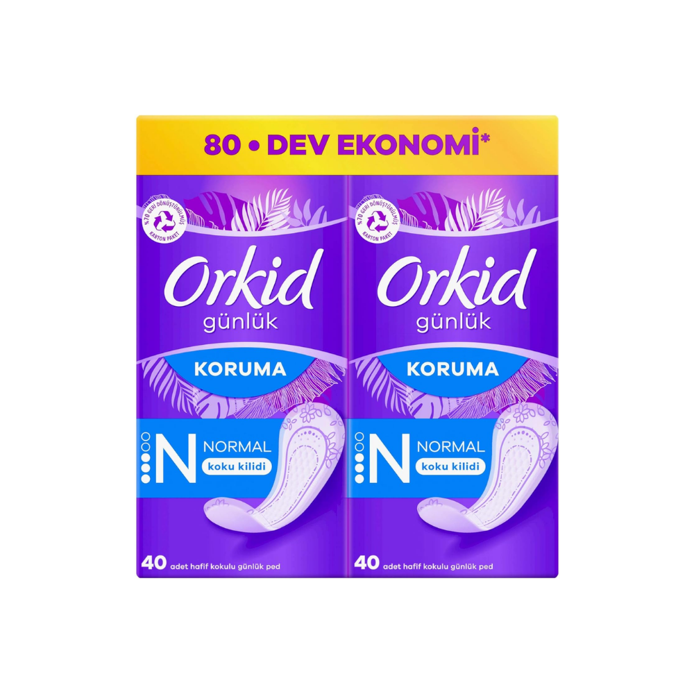 Orkid Günlük Ped Normal Dev Ekonomi Paketi 80 Ped