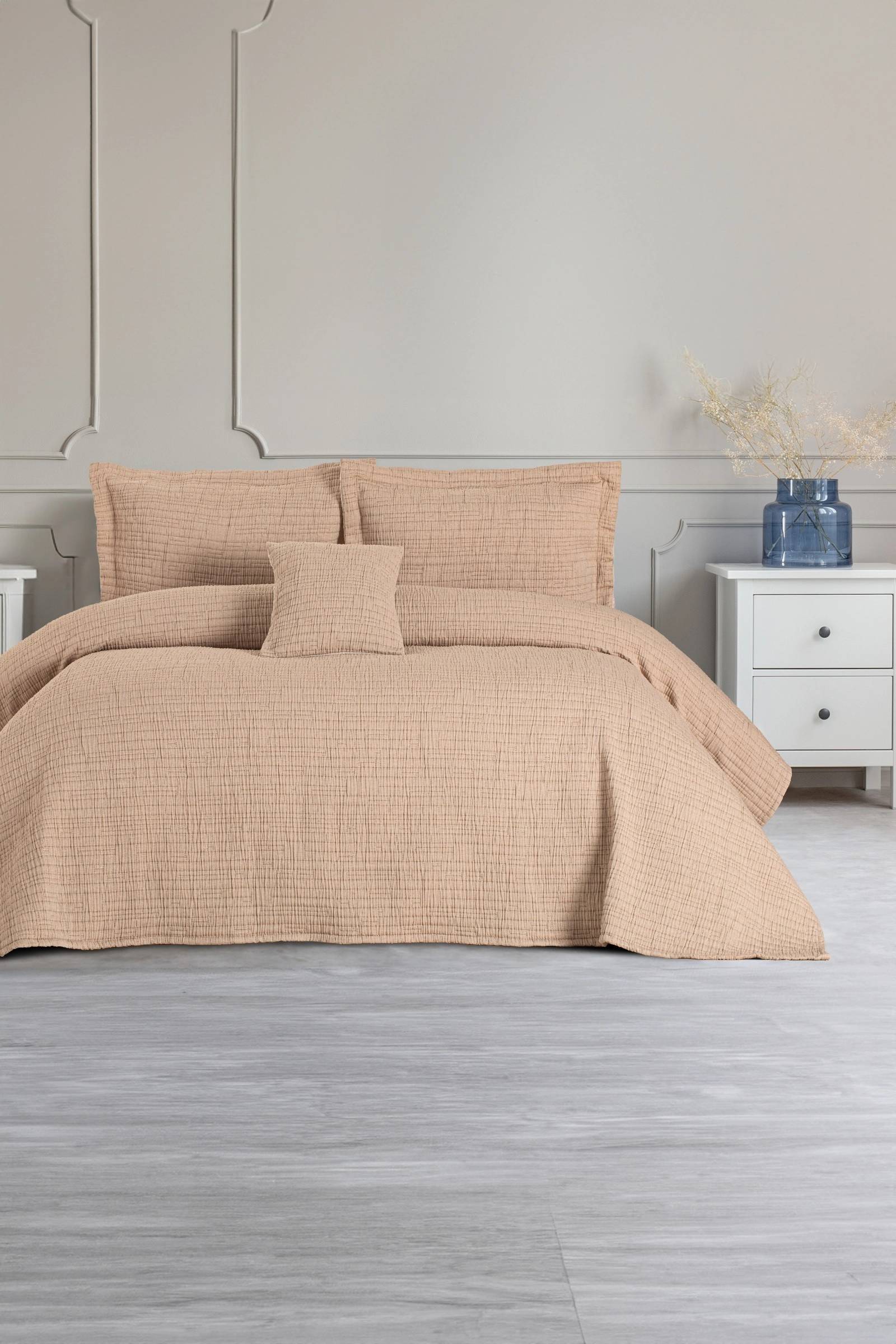 Özdilek Essence Çift Kişilik Yatak Örtüsü (Bej) thumbnail