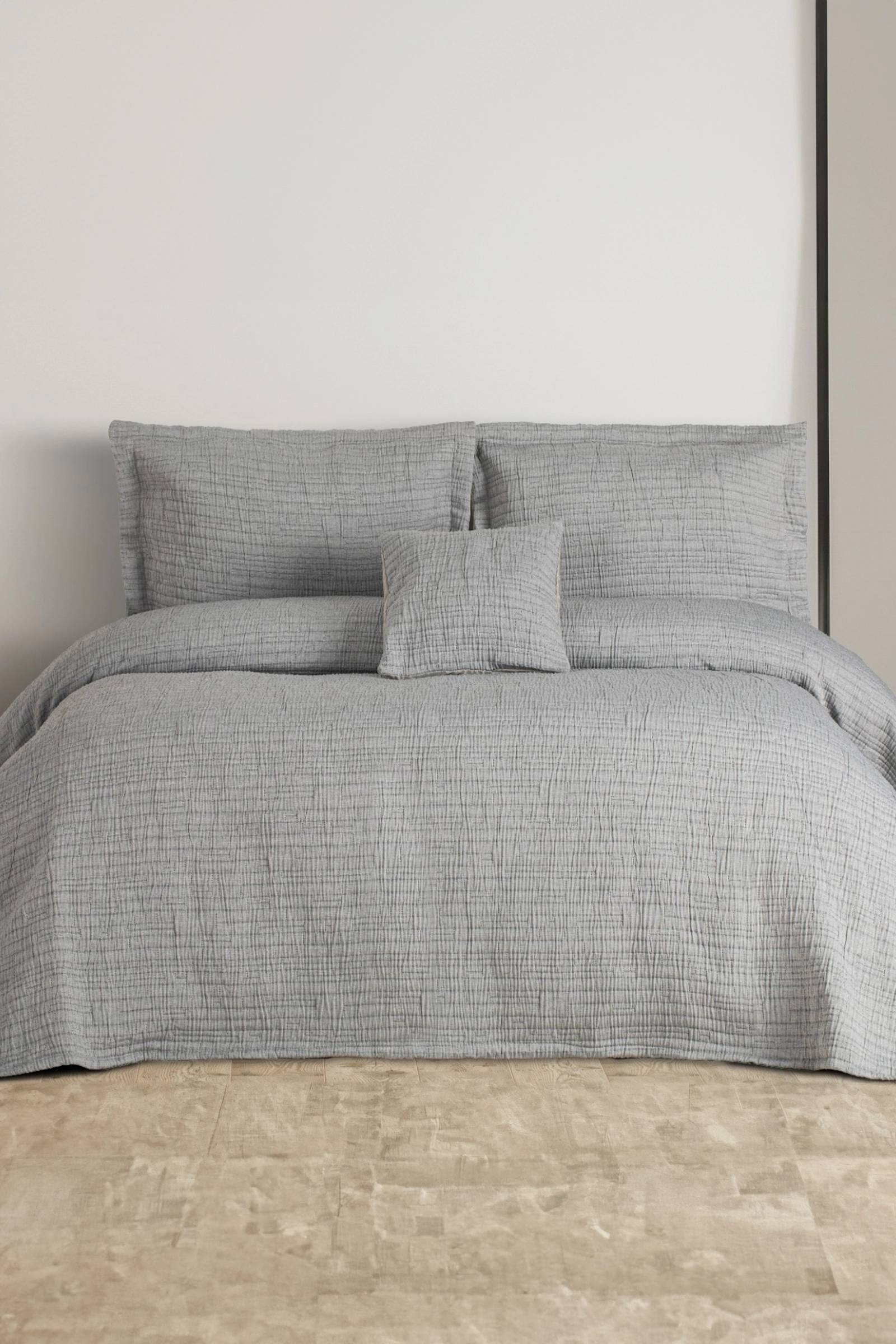 Özdilek Essence Çift Kişilik Yatak Örtüsü (Gri) thumbnail