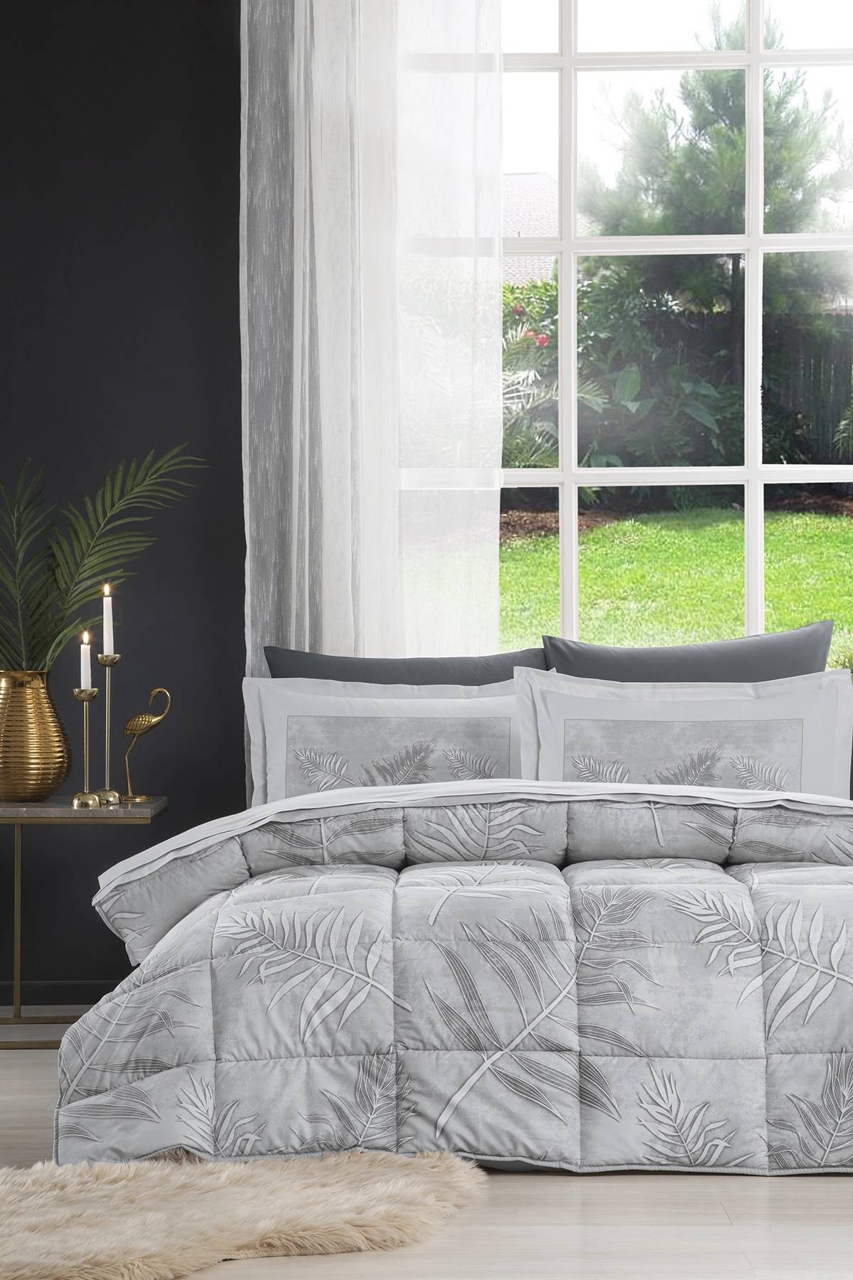 Özdilek Frunze Çift Kişilik Uyku Seti (Gri)