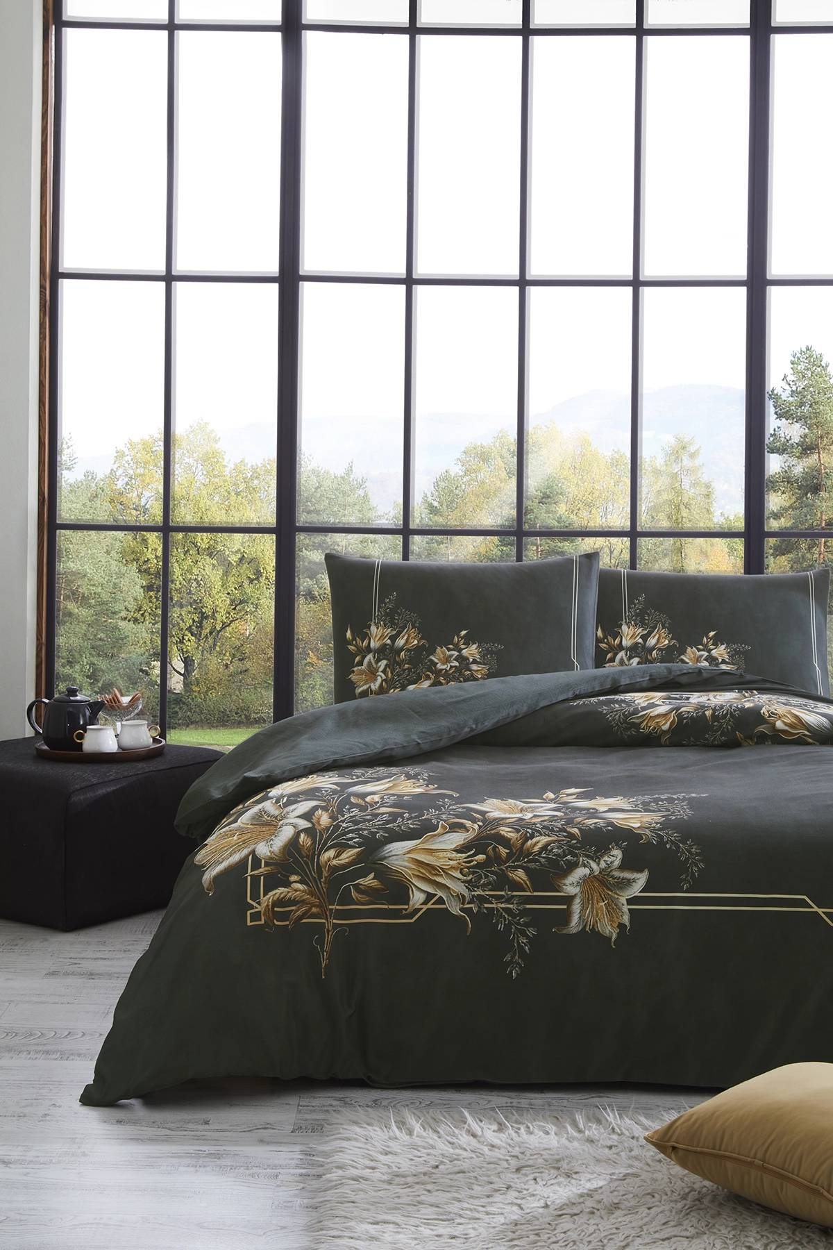 Özdilek Golden Lily Tek Kişilik Soft Life Saten Nevresim Takımı