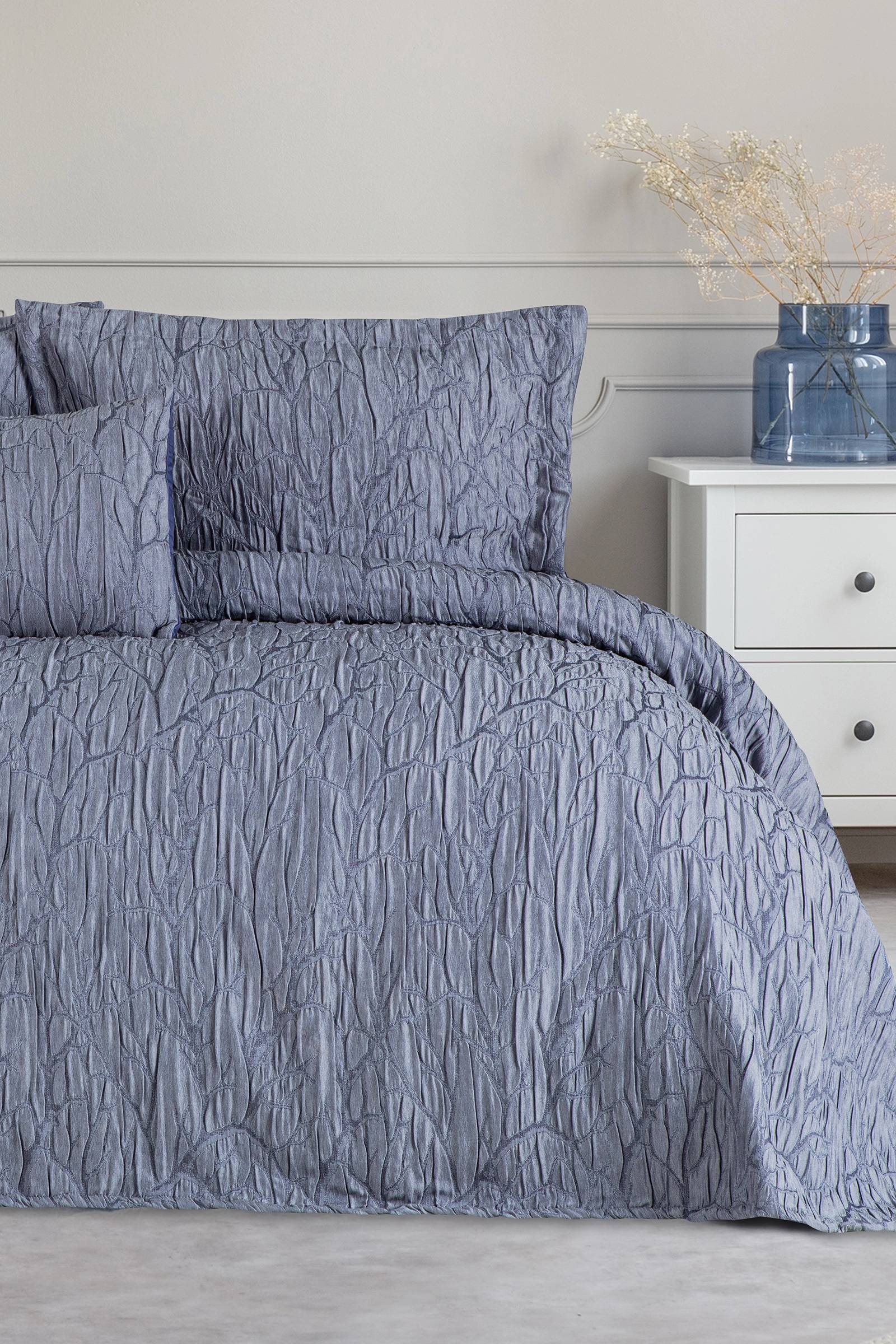 Özdilek Nirvana Çift Kişilik Yatak Örtüsü(İndigo)