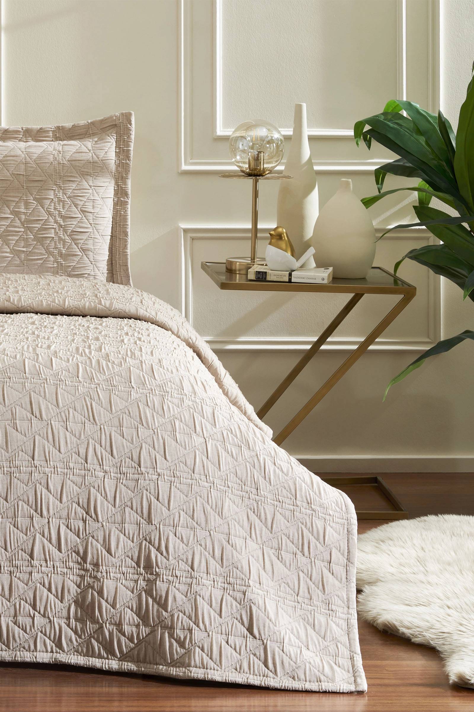 Özdilek Rain Çift Kişilik Yatak Örtüsü(Bej)