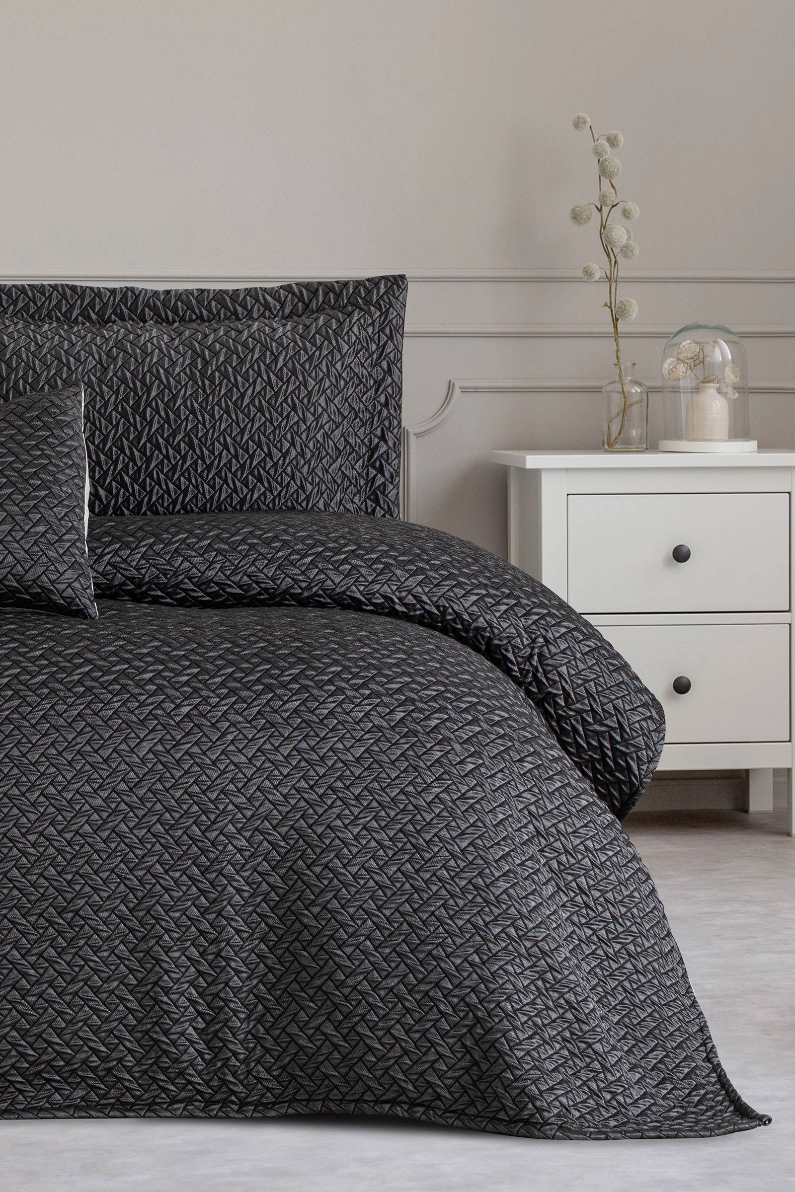 Özdilek Stone Çift Kişilik Yatak Örtüsü(Antrasit)