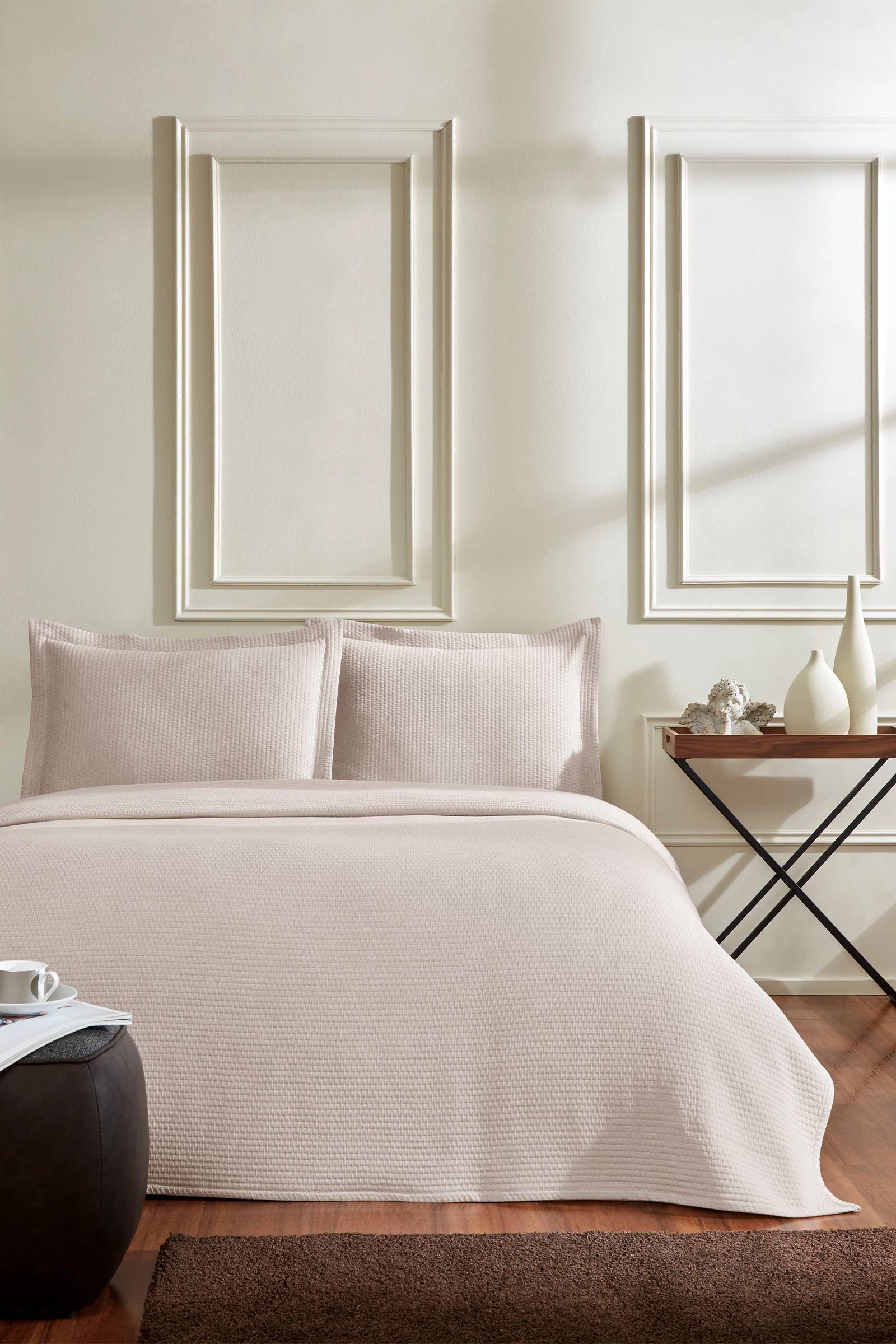 Özdilek Stripe Çift Kişilik Yatak Örtüsü (Bej) thumbnail