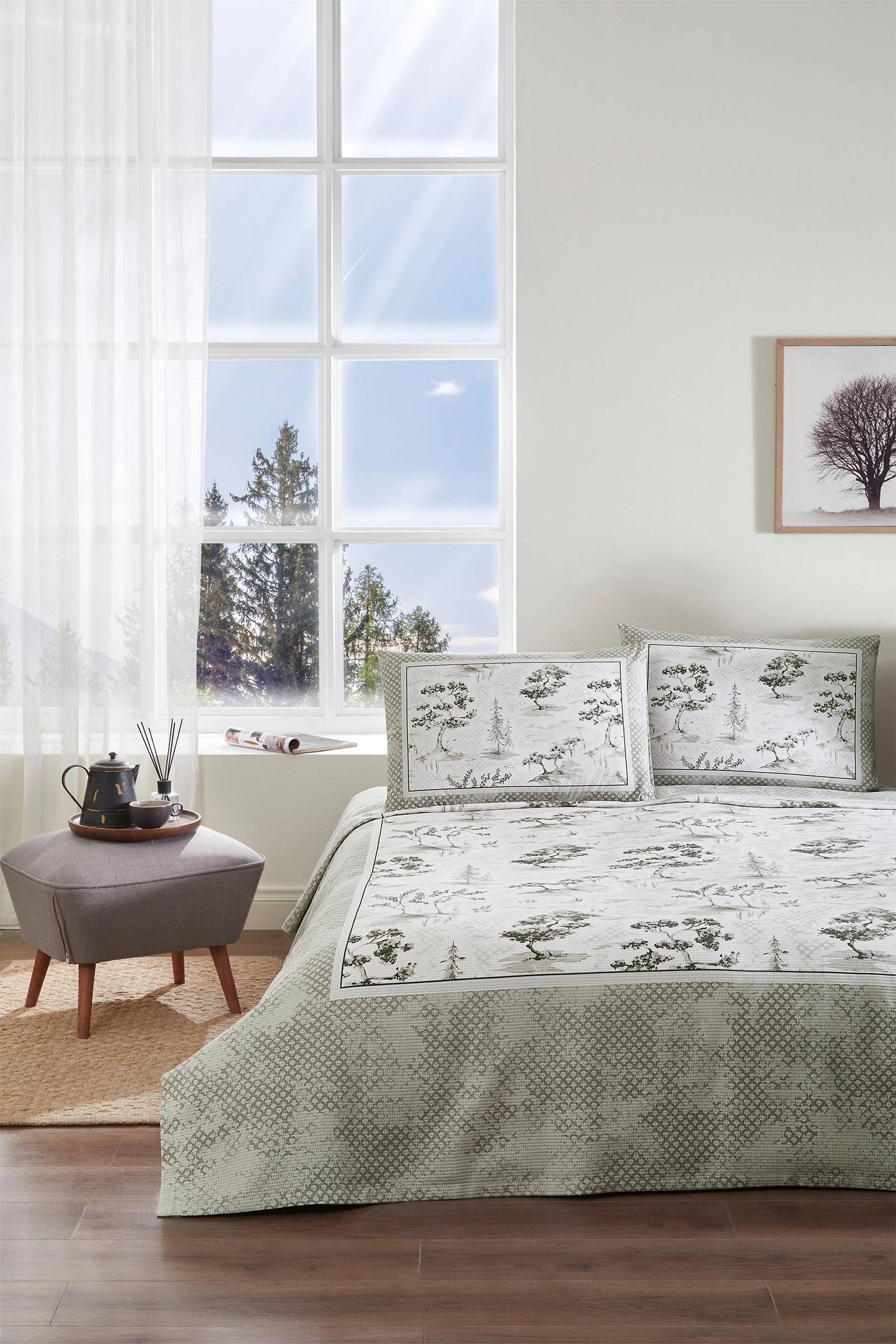 Özdilek Toile De Jouy Çift Kişilik Pike Takımı(Bej)